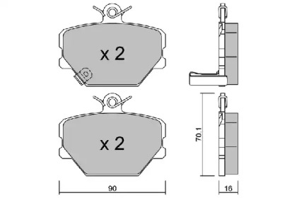 Комплект тормозных колодок AISIN BPMB-1001